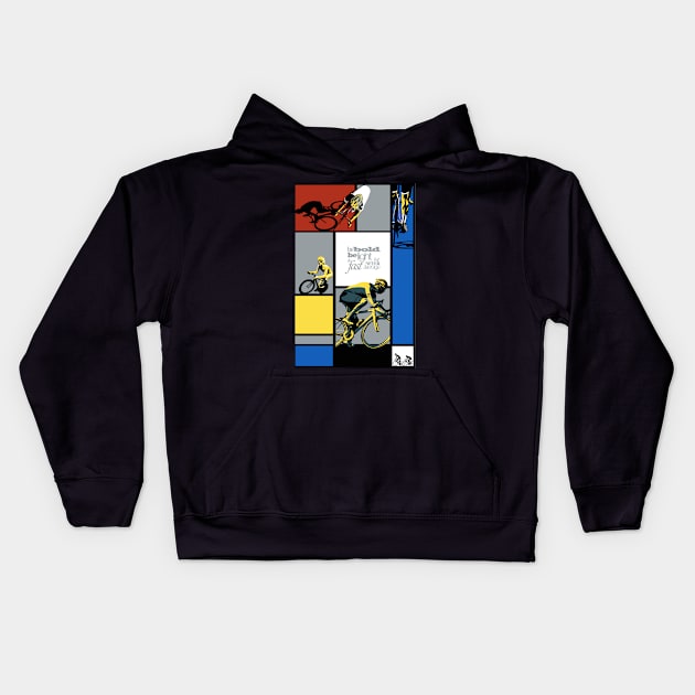 Motivational Inspiring retro Cycling poster Kids Hoodie by SFDesignstudio